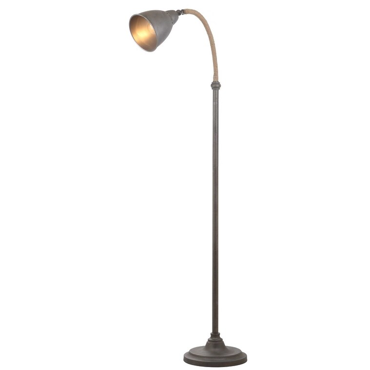 SAFAVIEH Lighting Elease 60-inch Grey Floor Lamp - 21" x 10.375" x 60" - Dark Grey - 21Wx10Dx60H