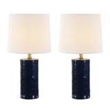 SAFAVIEH Lighting Eletta 19-inch Ceramic LED Table Lamp (Set of 2) - 10" W x 10" L x 19" H - 10Wx10Dx19H