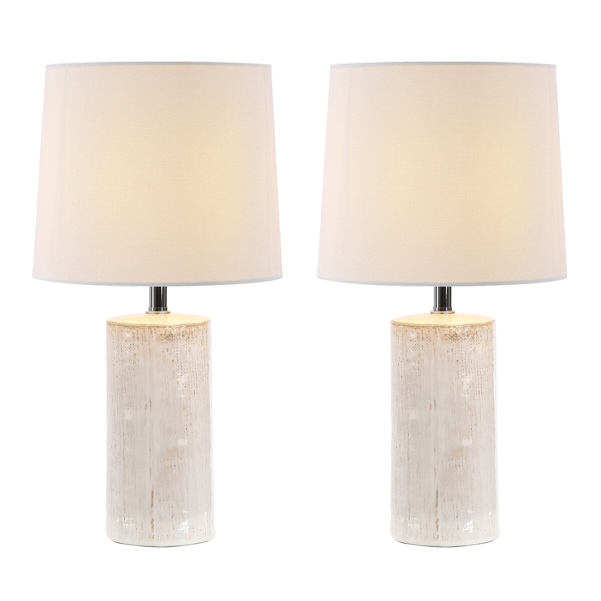 SAFAVIEH Lighting Eletta 19-inch Ceramic LED Table Lamp (Set of 2) - 10" W x 10" L x 19" H - 10Wx10Dx19H