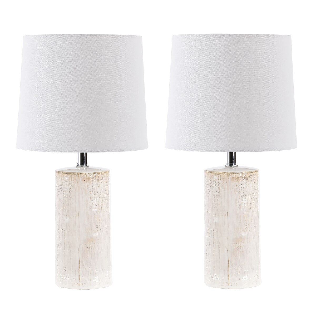 SAFAVIEH Lighting Eletta 19-inch Ceramic LED Table Lamp (Set of 2) - 10" W x 10" L x 19" H - 10Wx10Dx19H