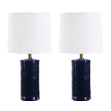 SAFAVIEH Lighting Eletta 19-inch Ceramic LED Table Lamp (Set of 2) - 10" W x 10" L x 19" H - 10Wx10Dx19H