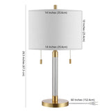 SAFAVIEH Lighting Ella 26.5-inch Metal Table Lamp - 14" x 14" x 26.5" - 14Wx14Dx27H