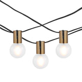 SAFAVIEH Lighting Ellice 10 Ft LED Outdoor String Lights - Brass/Black - 120Wx2Dx3H