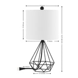 SAFAVIEH Lighting Ellu 18" Modern & Contemporary Table Lamp - 10" W x 10" D x 17" H - 10Wx10Dx17H