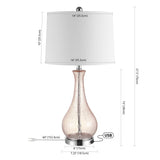 SAFAVIEH Lighting Elsgard 28-inch Crackle Glass LED Table Lamp - 14" W x 14" D x 28" H - 14Wx14Dx28H