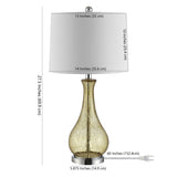 SAFAVIEH Lighting Elsgard 28-inch Crackle Glass LED Table Lamp - 14" W x 14" D x 28" H - 14Wx14Dx28H