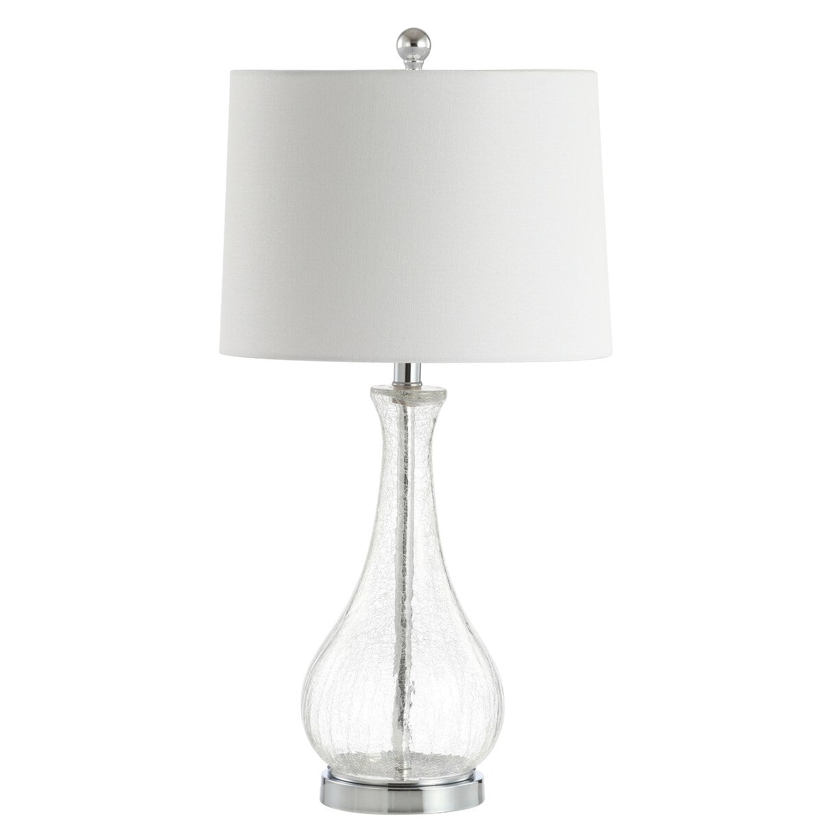 SAFAVIEH Lighting Elsgard 28-inch Crackle Glass LED Table Lamp - 14" W x 14" D x 28" H - 14Wx14Dx28H