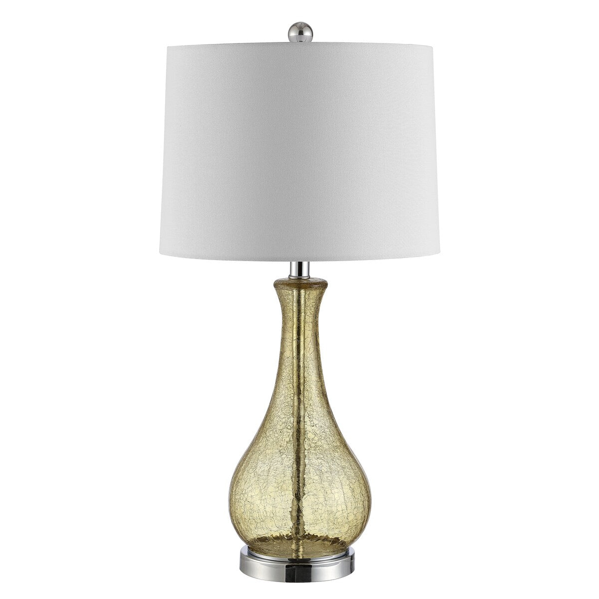 SAFAVIEH Lighting Elsgard 28-inch Crackle Glass LED Table Lamp - 14" W x 14" D x 28" H - 14Wx14Dx28H