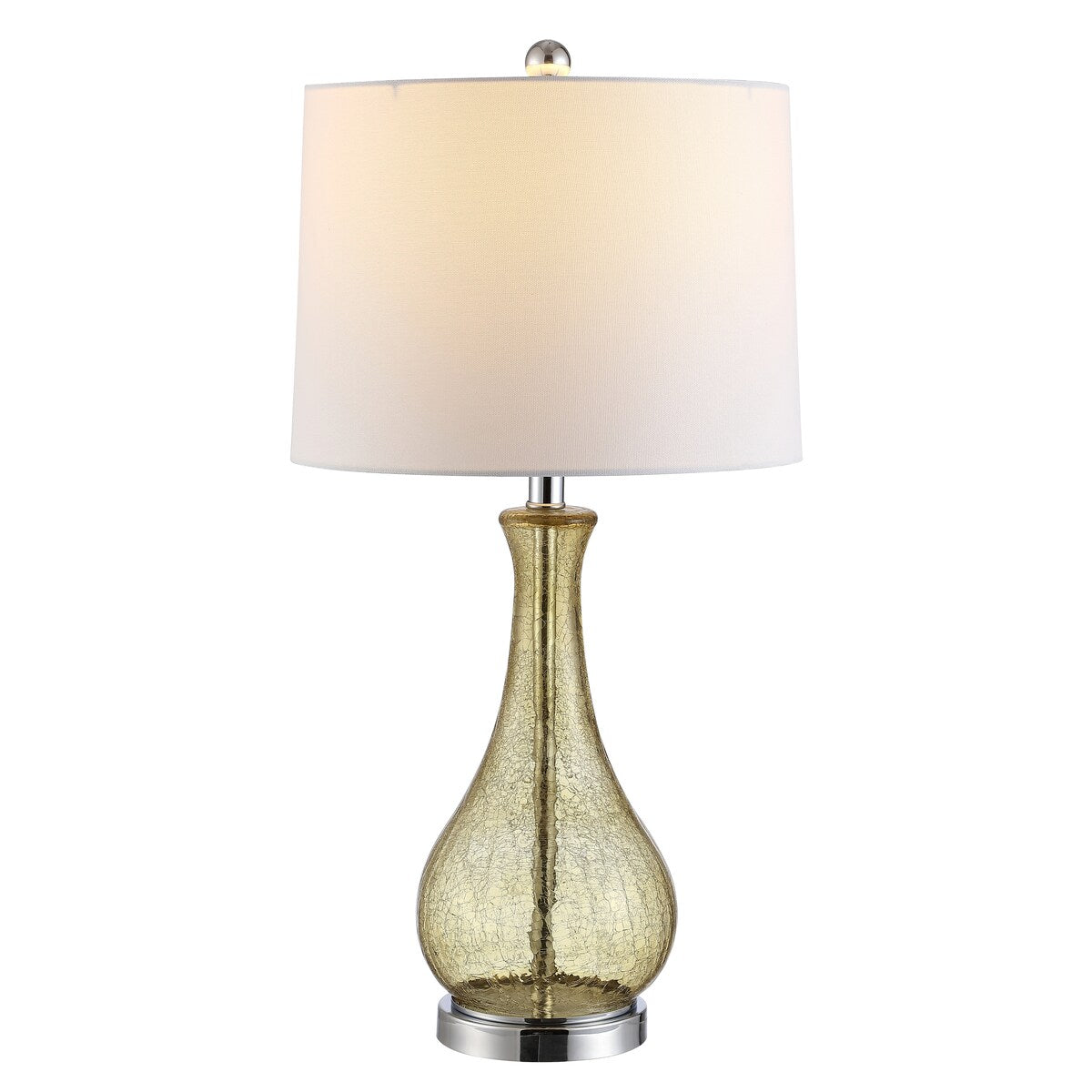 SAFAVIEH Lighting Elsgard 28-inch Crackle Glass LED Table Lamp - 14" W x 14" D x 28" H - 14Wx14Dx28H