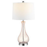 SAFAVIEH Lighting Elsgard 28-inch Crackle Glass LED Table Lamp - 14" W x 14" D x 28" H - 14Wx14Dx28H