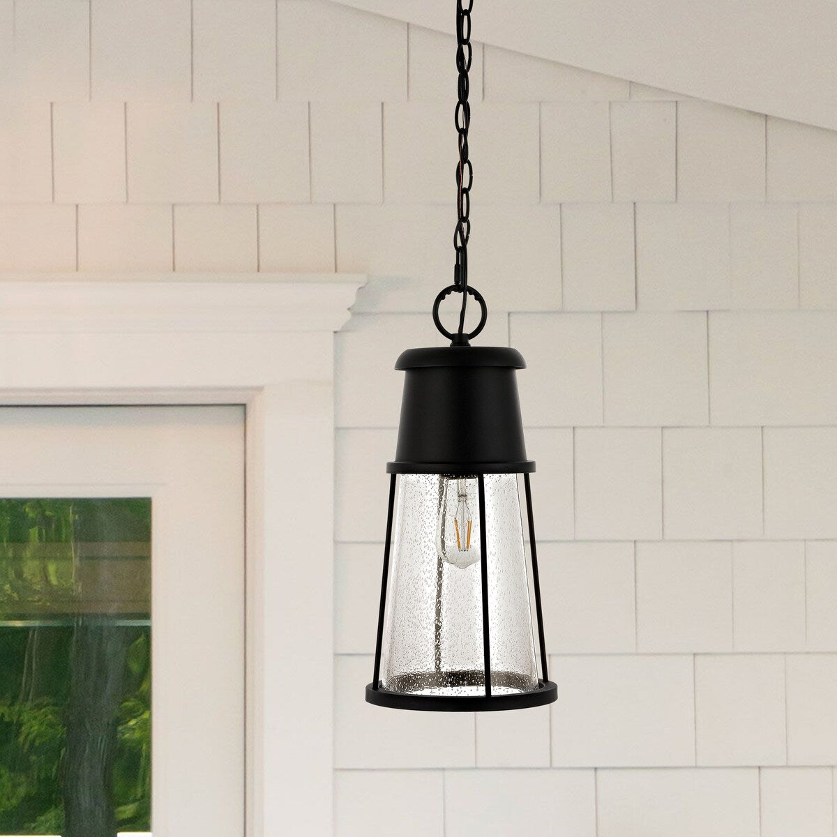 SAFAVIEH Lighting Embrulla Outdoor Pendant/Black - 8" W x 8" D x 22-94" H - 8Wx8Dx94H