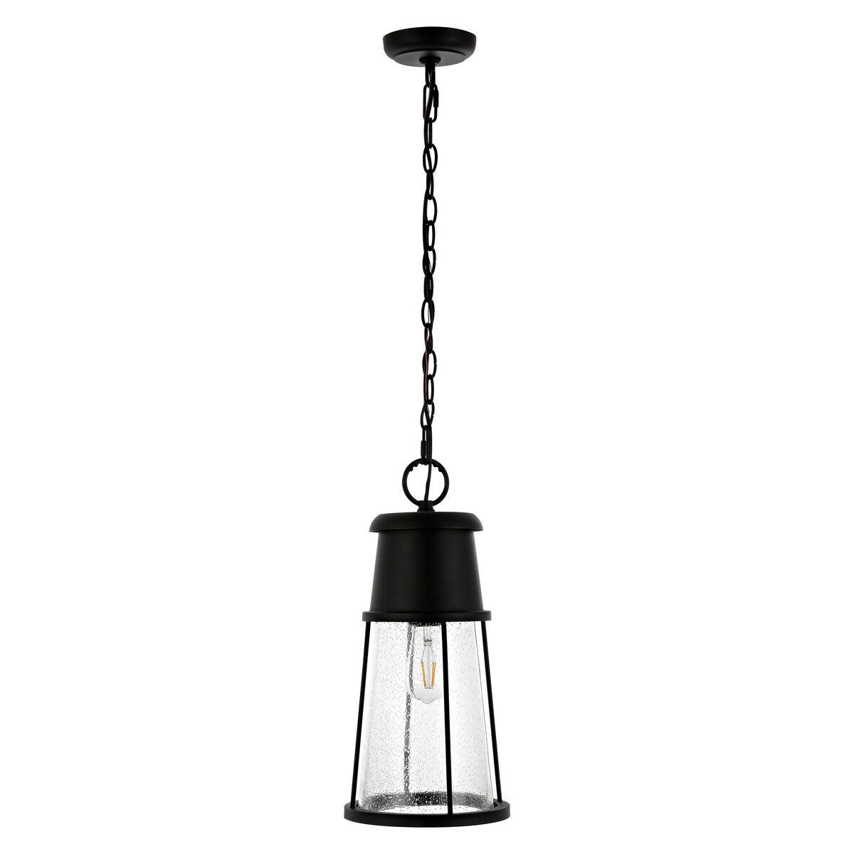 SAFAVIEH Lighting Embrulla Outdoor Pendant/Black - 8" W x 8" D x 22-94" H - 8Wx8Dx94H