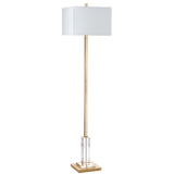 SAFAVIEH Lighting Ennie 68-inch Antique Gold Metal Crystal Floor Lamp - 16"x16"x68" - Gold/Clear - 16Wx16Dx68H