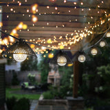 SAFAVIEH Lighting Erjona 10 Ft LED Outdoor String Lights - Black - 120Wx4Dx3H