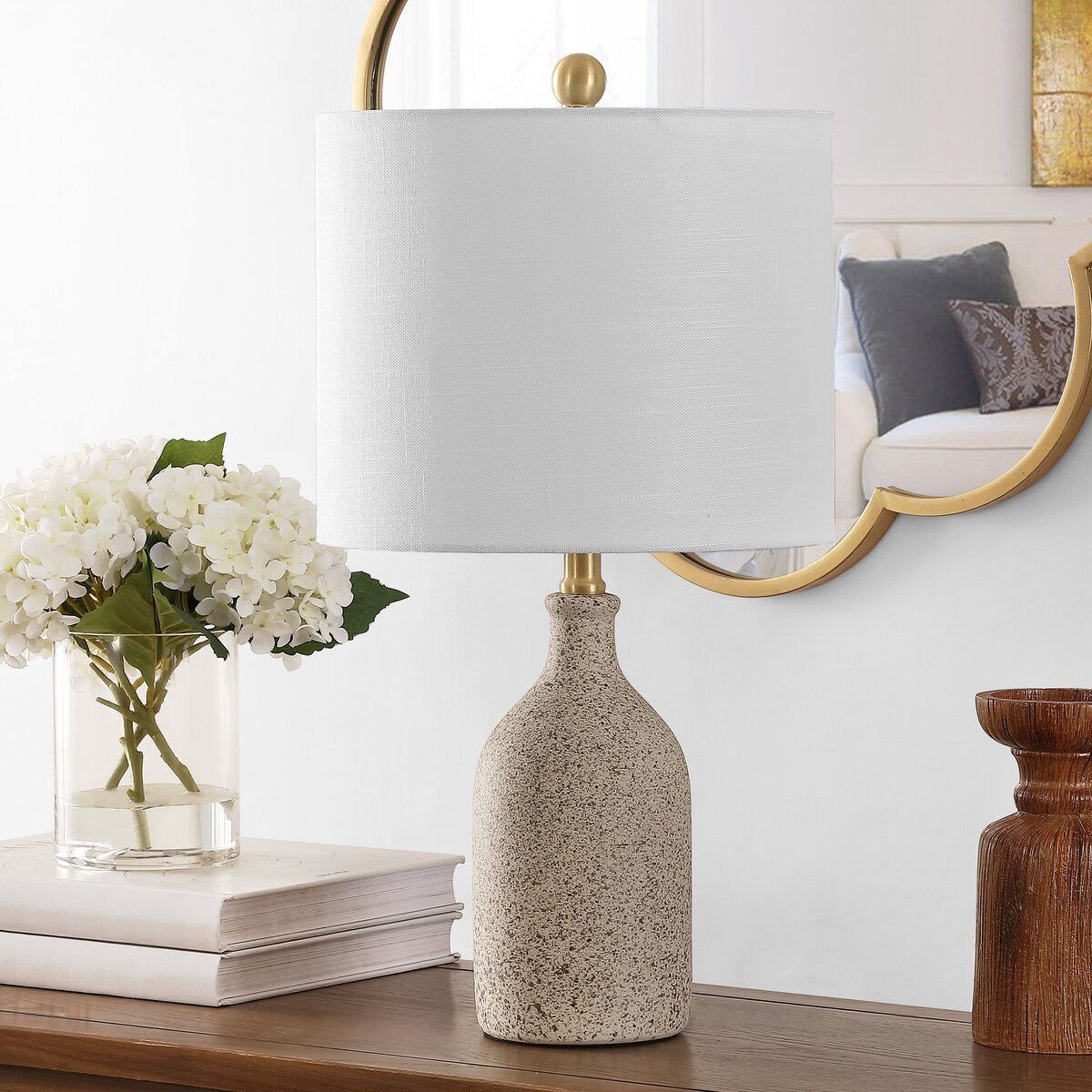 SAFAVIEH Lighting Etelca 23-inch Ceramic Table Lamp - 12" x 12" x 23" - 12Wx12Dx23H