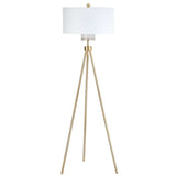 SAFAVIEH Lighting Evelyne 66-inch Tripod Led Floor Lamp - 25" x 25" x 66" - Brass/Gold - 25Wx25Dx66H