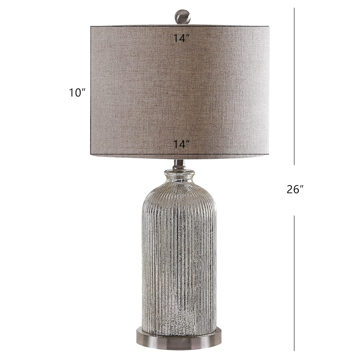 SAFAVIEH Lighting Evgeneia 26" Table Lamp - 14x14x26 - 14Wx14Dx26H