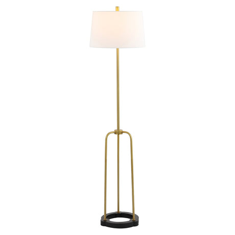 SAFAVIEH Lighting Felice 62-inch Floor Lamp - 16 In. W x 16 In. D x 62 In. H - Brass/Black - 16Wx16Dx62H