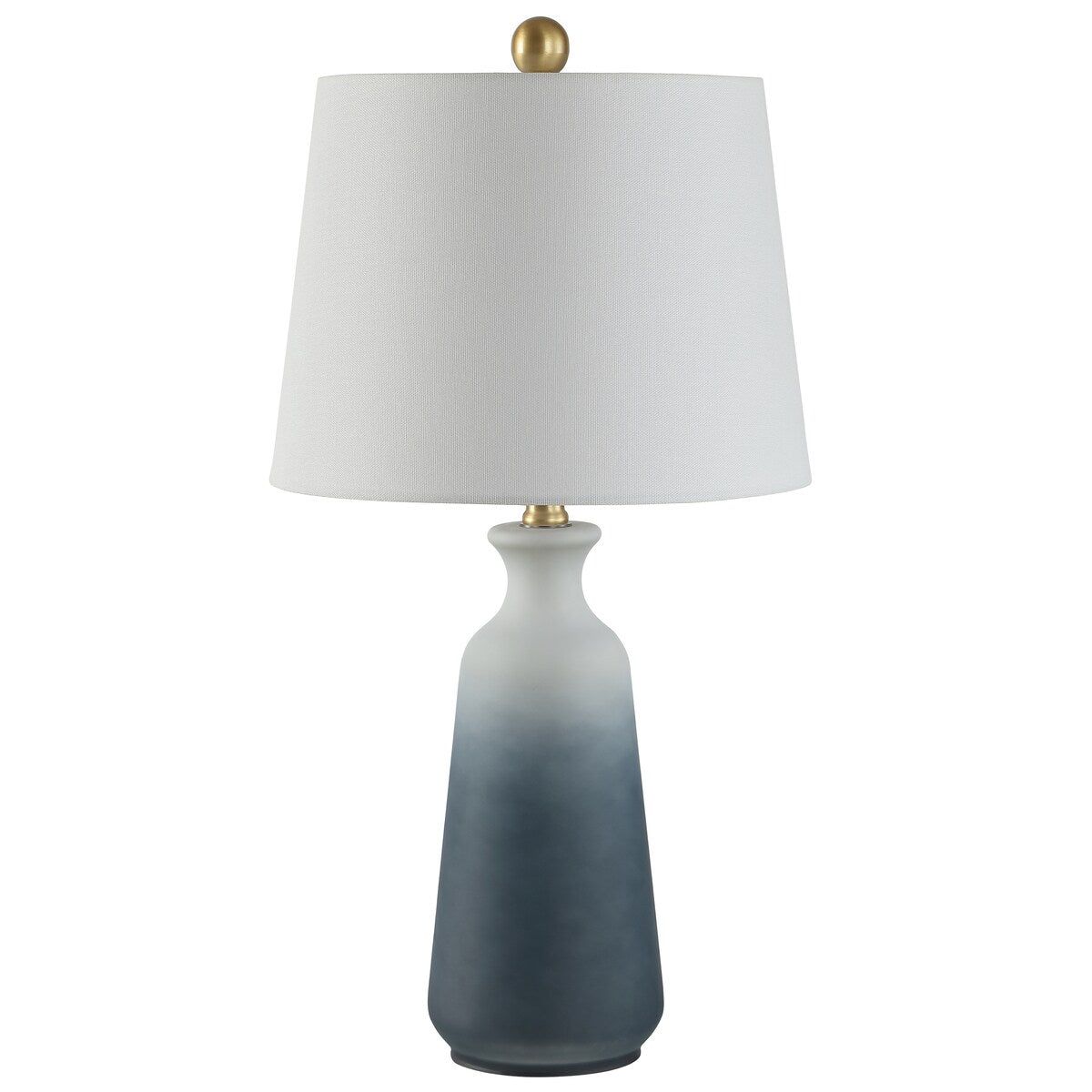 SAFAVIEH Lighting Fethiye 23-inch White/ Blue LED Table Lamp - 12" W x 12" L x 23" H - 12Wx12Dx23H