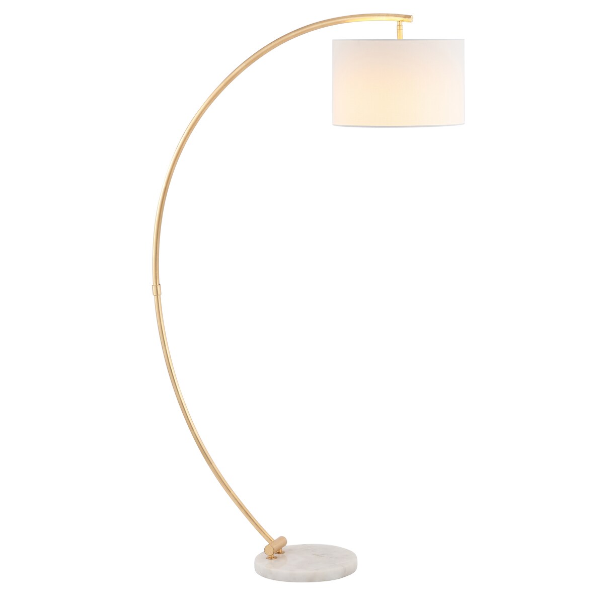 SAFAVIEH Lighting Fieke 70-inch Floor Lamp - 38" W x 14" D x 70" H - Gold/White - 38Wx14Dx70H