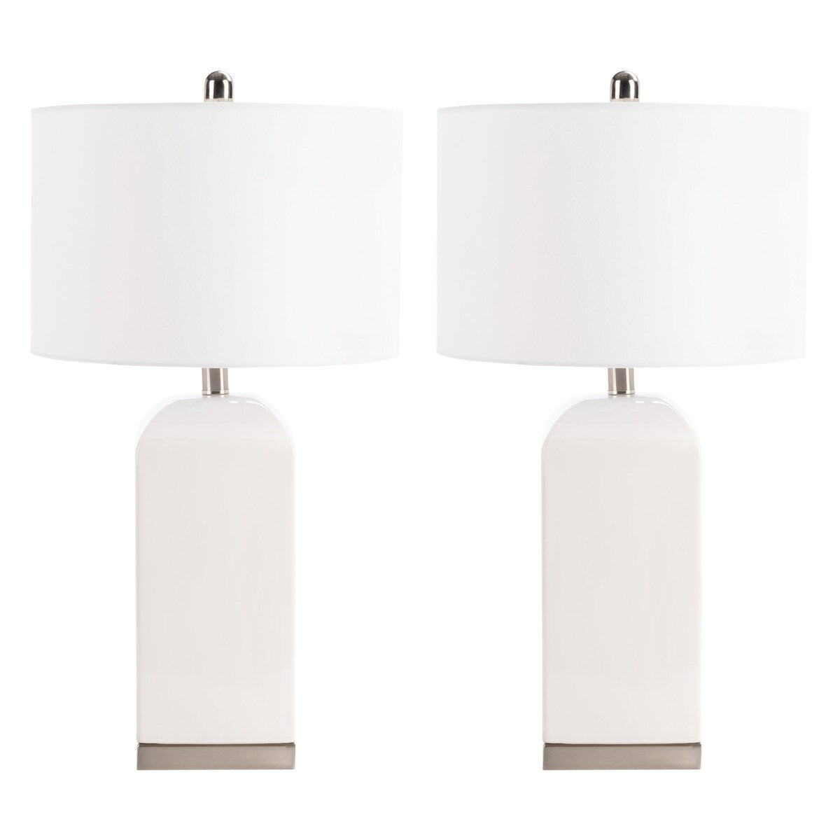 SAFAVIEH Lighting Gajana 27-inch Ceramic LED Table Lamp (Set of 2) - 15.5" x 15.5" x 27" - 16Wx16Dx27H