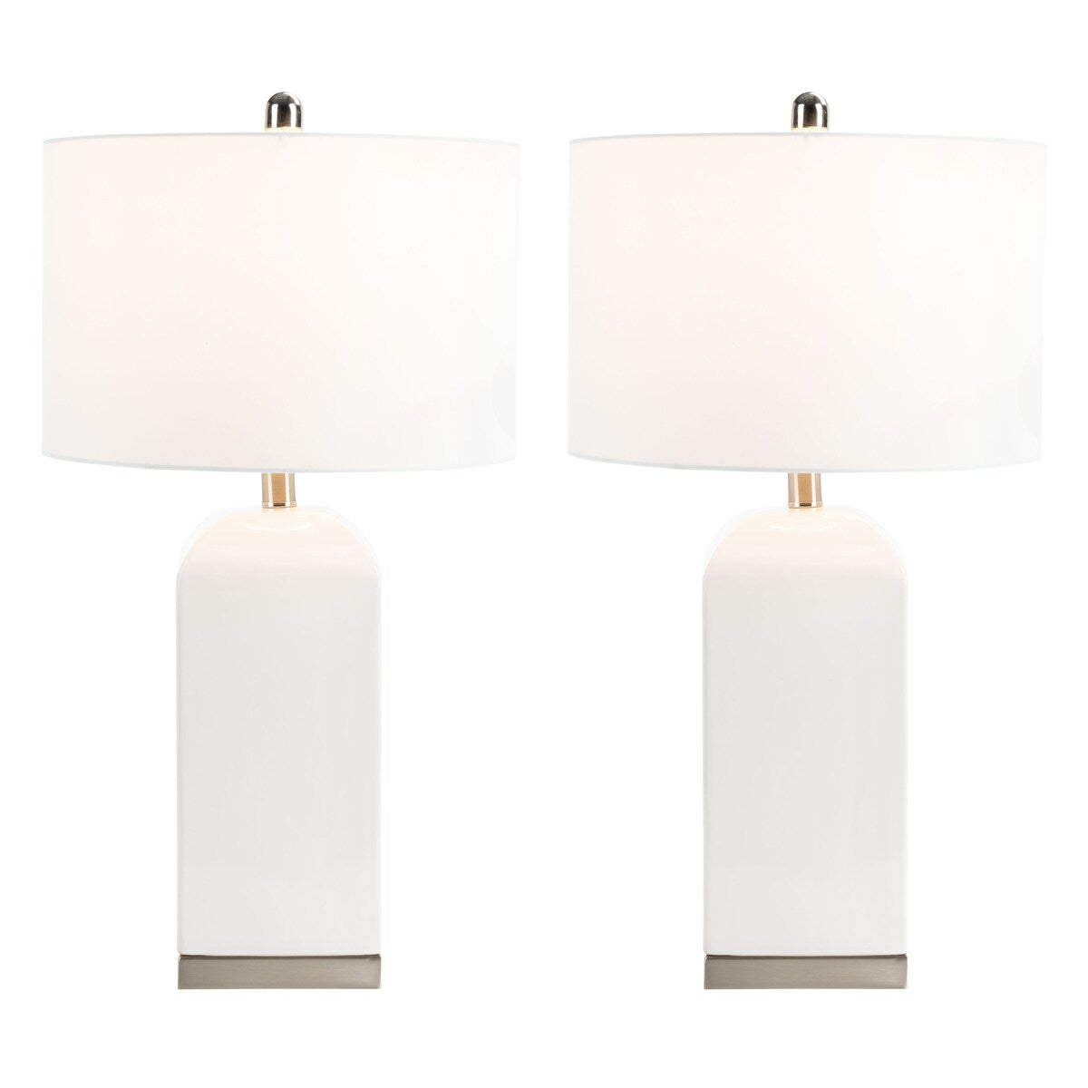 SAFAVIEH Lighting Gajana 27-inch Ceramic LED Table Lamp (Set of 2) - 15.5" x 15.5" x 27" - 16Wx16Dx27H