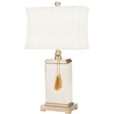 SAFAVIEH Lighting Ganna 30-inch Cream/Gold Tassel Table Lamp - 16.5"x9"x32" - 17Wx9Dx32H