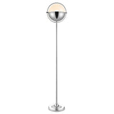 SAFAVIEH Lighting Gilda Orb 63-inch Led Floor Lamp - 12" W x 12" L x 63" H - Chrome - 12Wx12Dx63H