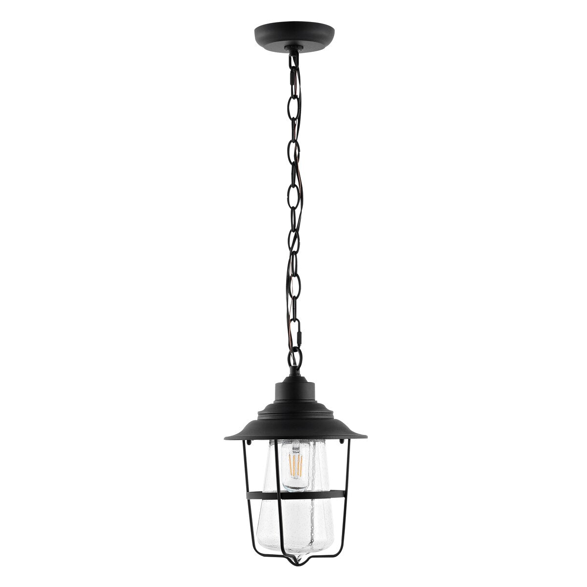 SAFAVIEH Lighting Gillette Outdoor Pendant - 9" W x 9" D x 16-88" H - 9Wx9Dx88H