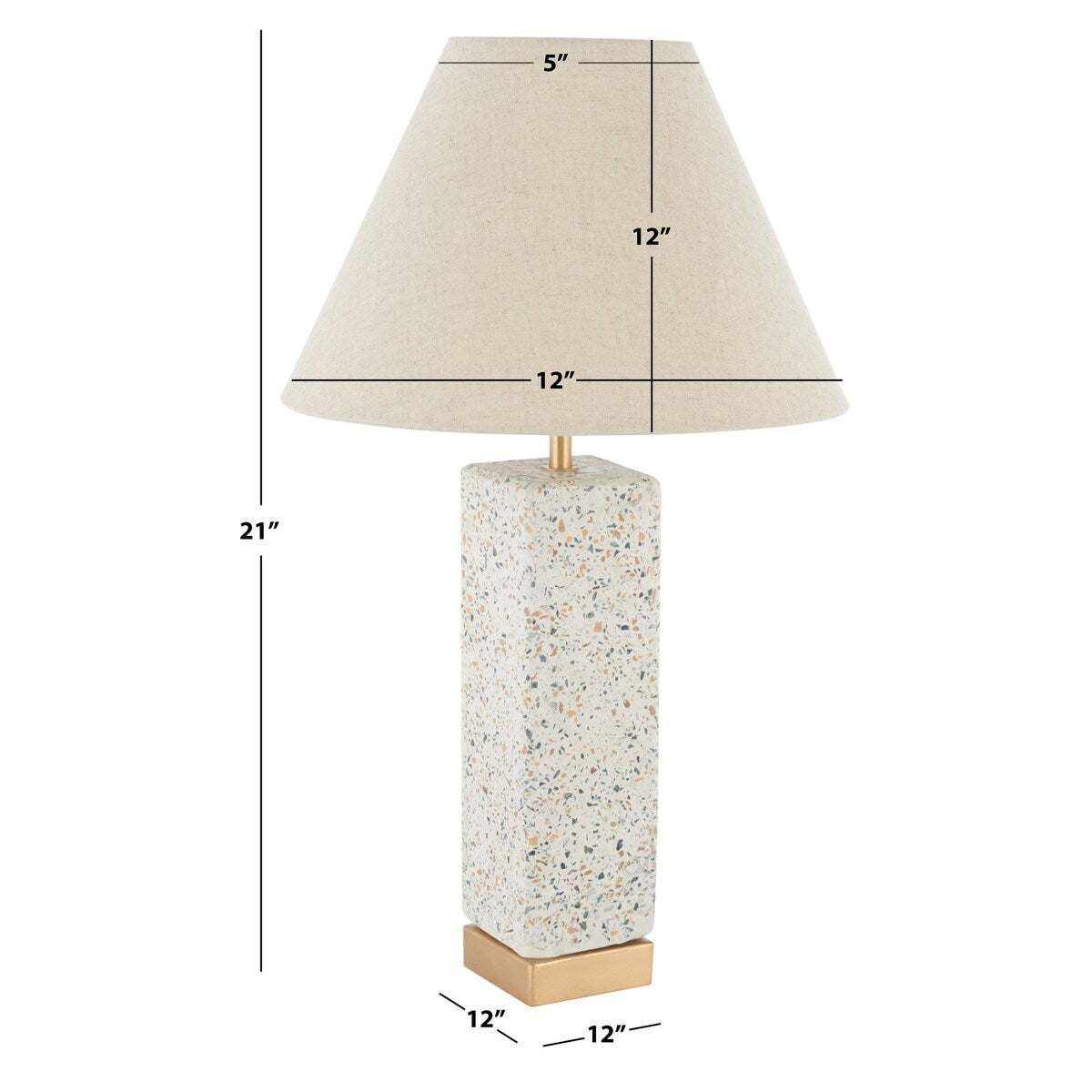 SAFAVIEH Lighting Giota 20" Table Lamp - 12" W x 12" D x 21" H - 12Wx12Dx21H