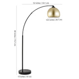 SAFAVIEH Lighting Gladyce 70-inch Floor Lamp - 41" x 12.6" x 70" - Gold/Black - 41Wx13Dx70H