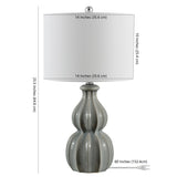 SAFAVIEH Lighting Gladys 24.5-inch Ceramic Table Lamp - 14" x 14" x 24.5" - 14Wx14Dx25H