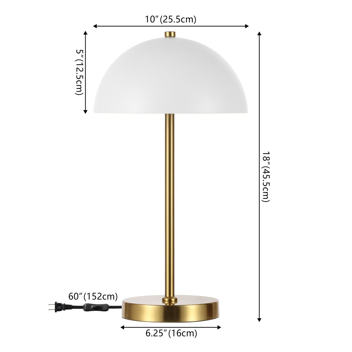 SAFAVIEH Lighting Goldie 18-inch Table Lamp - 10Wx10Dx18H