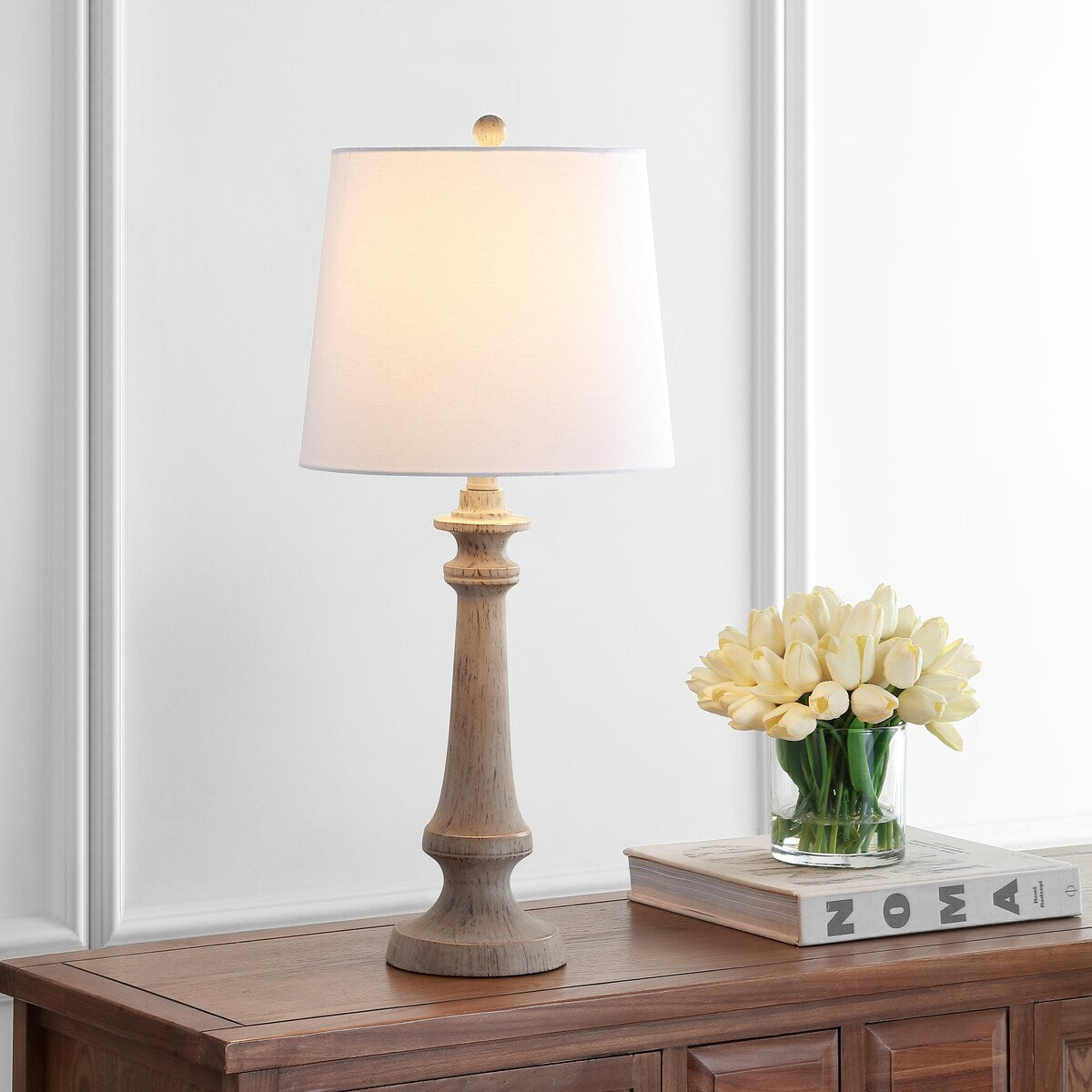 SAFAVIEH Lighting Gonneke 28" LED Table Lamp - 12"x12"x28" - 12Wx12Dx28H