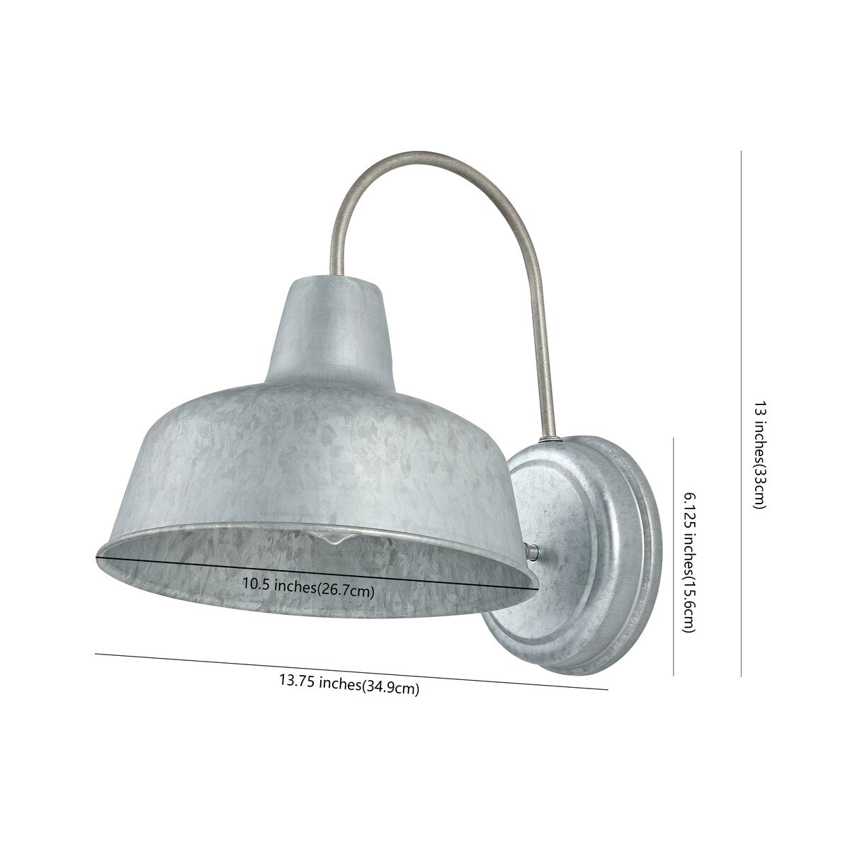 SAFAVIEH Lighting Goril Outdoor Wall Sconce - 11" W x 14" D x 13" H - 11Wx14Dx13H