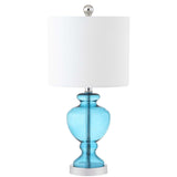 SAFAVIEH Lighting Gottfrieda 21-inch Monaco Blue LED Table Lamp - 10"x10"x21" - 10Wx10Dx21H