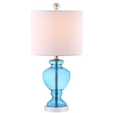 SAFAVIEH Lighting Gottfrieda 21-inch Monaco Blue LED Table Lamp - 10"x10"x21" - 10Wx10Dx21H