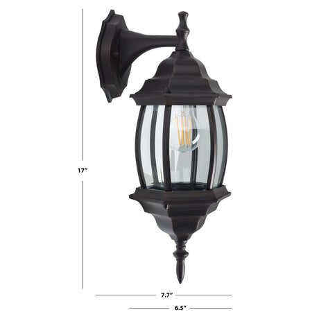 SAFAVIEH Lighting Grazia 7-inch Outdoor Wall Sconce [SET of 2] - 7Wx17Dx8H