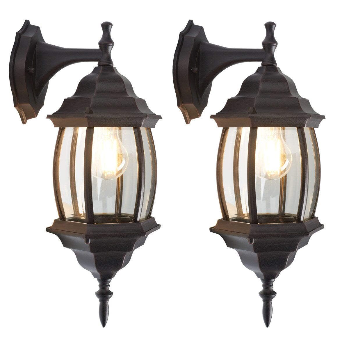 SAFAVIEH Lighting Grazia 7-inch Outdoor Wall Sconce [SET of 2] - 7Wx17Dx8H