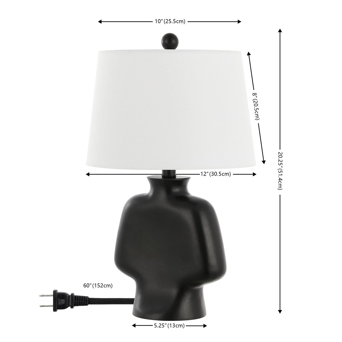 SAFAVIEH Lighting Guenaelle Modern 20-inch Table Lamp - 12 In. W x 12 In. D x 20 In. H - 12Wx12Dx20H