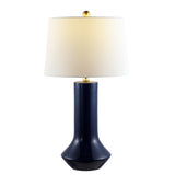 SAFAVIEH Lighting Gurcu Navy Blue 28-inch Ceramic LED Table Lamp - 15" W x 15" L x 28" H - 15Wx15Dx28H