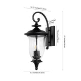 SAFAVIEH Lighting Heidelinde Outdoor Wall Sconce - 11" W x 9" D x 22" H - 11Wx9Dx22H