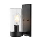 SAFAVIEH Lighting Helia Outdoor Wall Sconce/Black - 5" W x 6" D x 10" H - 5Wx6Dx10H