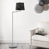 SAFAVIEH Lighting Hubertina 60-inch Floor Lamp - 12" W x 12" D x 60" H - Chrome - 12Wx12Dx60H