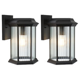 SAFAVIEH Lighting Hylan 8-inch Outdoor Wall Sconce [SET of 2] - 8Wx8Dx12H