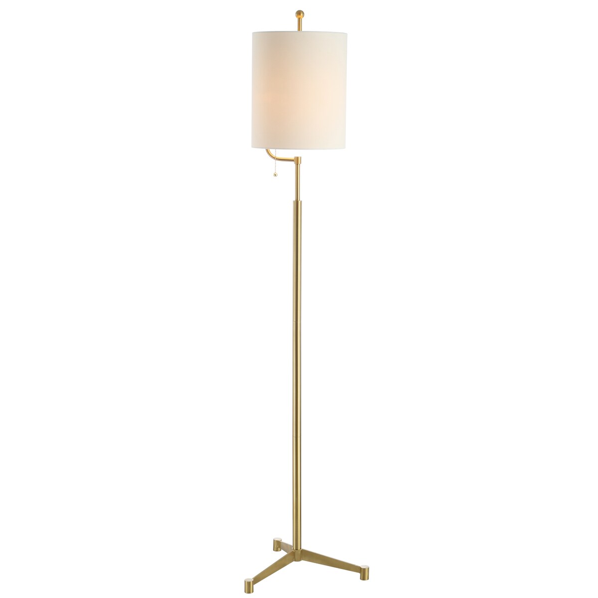 SAFAVIEH Lighting Iana 62-inch Led Floor Lamp - 14.5" x 14.5" x 62" - Brass Gold - 15Wx15Dx62H