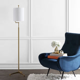 SAFAVIEH Lighting Iana 62-inch Led Floor Lamp - 14.5" x 14.5" x 62" - Brass Gold - 15Wx15Dx62H