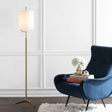 SAFAVIEH Lighting Iana 62-inch Led Floor Lamp - 14.5" x 14.5" x 62" - Brass Gold - 15Wx15Dx62H