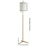 SAFAVIEH Lighting Iana 62-inch Led Floor Lamp - 14.5" x 14.5" x 62" - Brass Gold - 15Wx15Dx62H