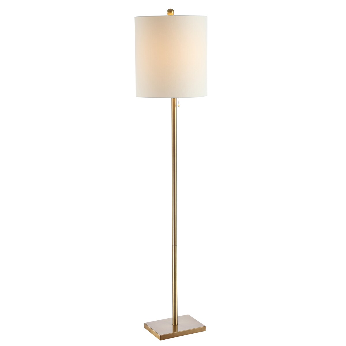 SAFAVIEH Lighting Iginia 61-inch Led Floor Lamp - 13" x 13" x 61" - Brass Gold - 13Wx13Dx61H